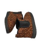 Cizme dama 40, material textil, maro negru, imblanite - imagine 4