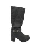 Cizme dama Young Spirit 37, imitatie de piele, negru