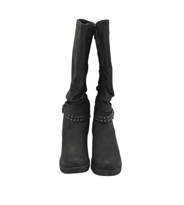 Cizme dama Young Spirit 37, imitatie de piele, negru - imagine 3