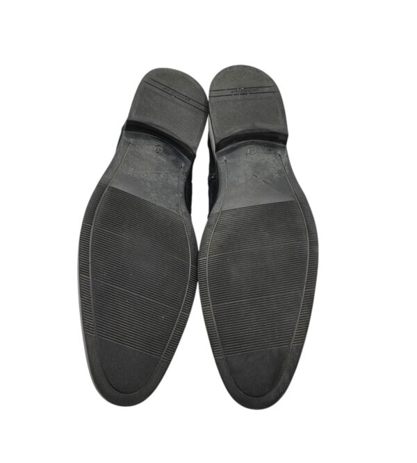 Ghete barbati Pat Calvin  45, piele intoarsa, piele, negru maro - imagine 5