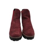 Ghete dama Rieker 42, material textil, visiniu - imagine 3