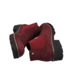 Ghete dama Rieker 42, material textil, visiniu - imagine 4