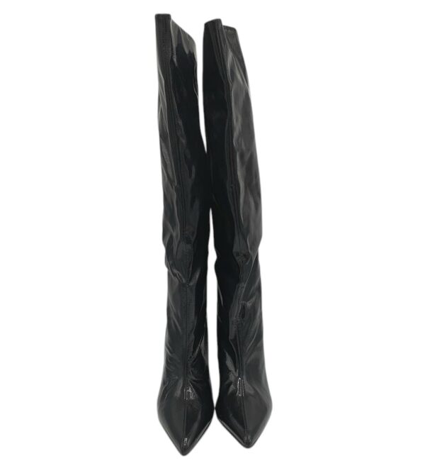 Cizme dama Boohoo 38, imitatie de piele, negru - imagine 3