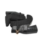 Botine dama Krush 36, imitatie de piele, material textil, negru - imagine 4
