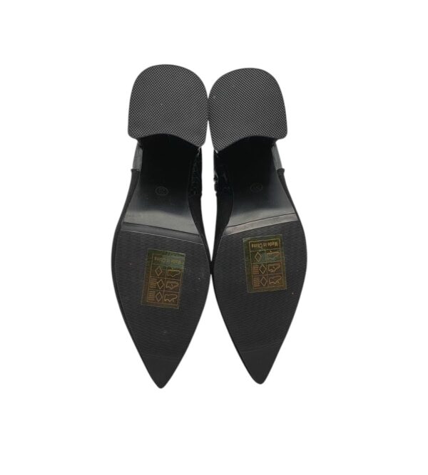 Botine dama Krush 36, imitatie de piele, material textil, negru - imagine 5