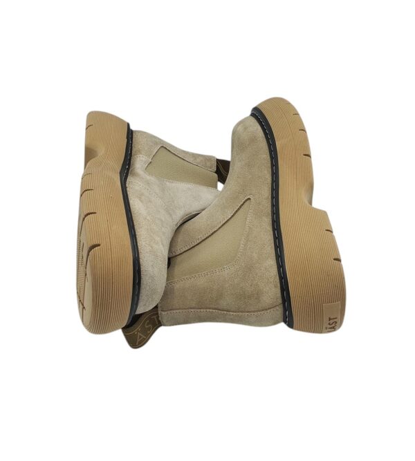 Botine dama Last 38,  piele intoarsa , material textil, bej - imagine 4