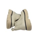 Botine dama Last 37,  piele  , material textil, crem - imagine 4