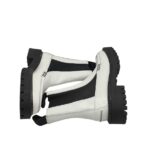 Ghete dama Last 37,  piele, material textil, alb negru - imagine 4