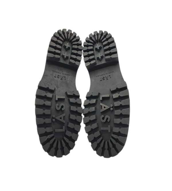 Ghete dama Last 37,  piele, material textil, alb negru - imagine 5