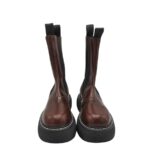 Ghete dama Last 37,  piele, material textil, maro - imagine 3