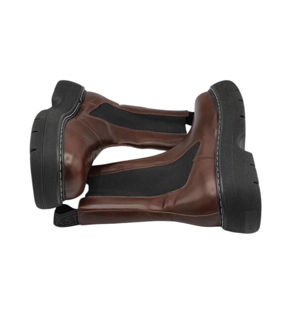 Ghete dama Last 37,  piele, material textil, maro - imagine 4