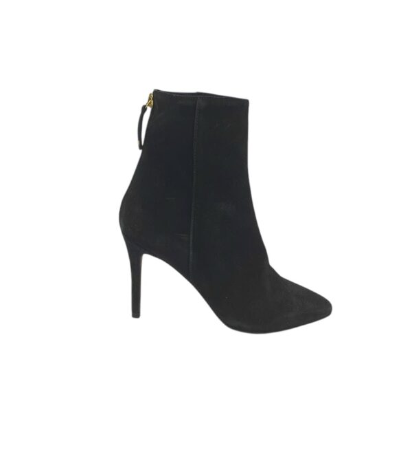 Botine dama Bianco  38,  piele intoarsa , negru - imagine 1