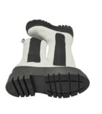 Ghete dama Bianco  41,  piele , material textil, alb negru - imagine 4