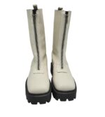 Ghete dama Bianco 38,  piele , bej - imagine 3