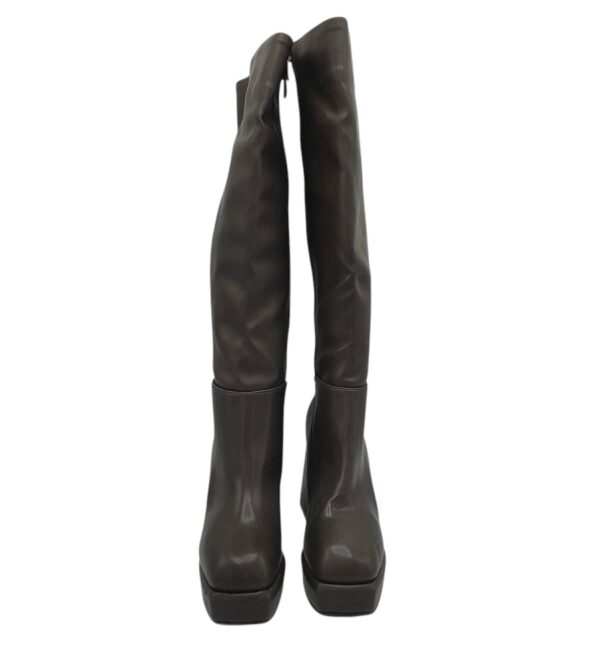 Cizme dama  36, imitatie de piele, maro - imagine 3