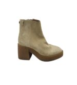 Botine dama Copenhagen 37, piele intoarsa, bej