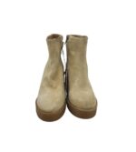 Botine dama Copenhagen 37, piele intoarsa, bej - imagine 3