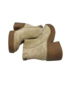 Botine dama Copenhagen 37, piele intoarsa, bej - imagine 4