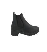 Botine dama Krush 42, imitatie de piele, negru