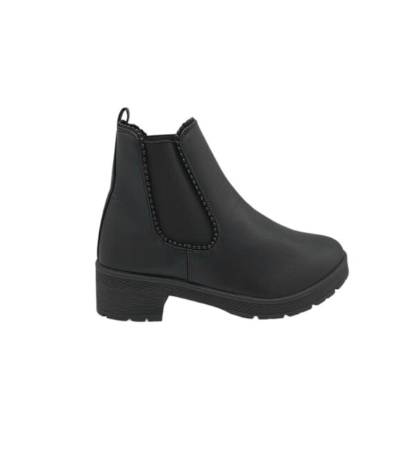 Botine dama Krush 42, imitatie de piele, negru - imagine 1