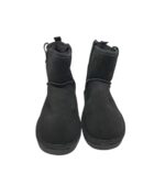Cizme dama Bianco 37,  piele intoarsa, negru, imblanite - imagine 3