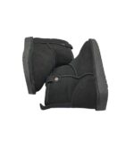 Cizme dama Bianco 37,  piele intoarsa, negru, imblanite - imagine 4
