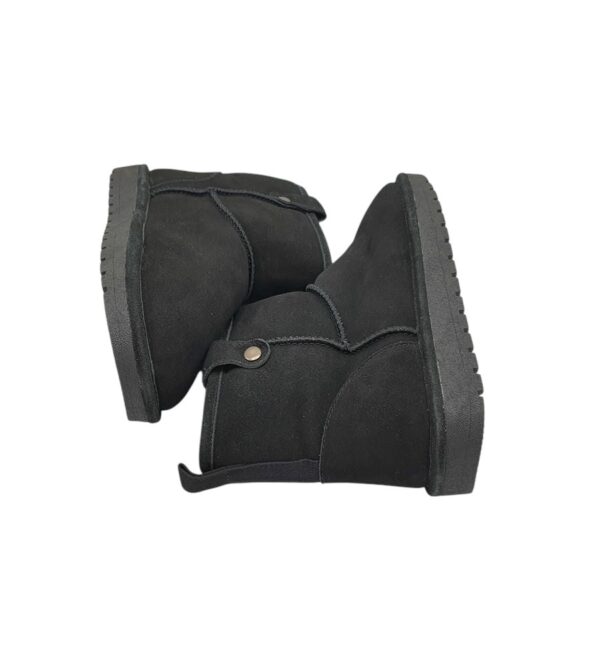 Cizme dama Bianco 37,  piele intoarsa, negru, imblanite - imagine 4