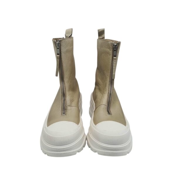 Ghete dama Bianco 38, piele, bej - imagine 3