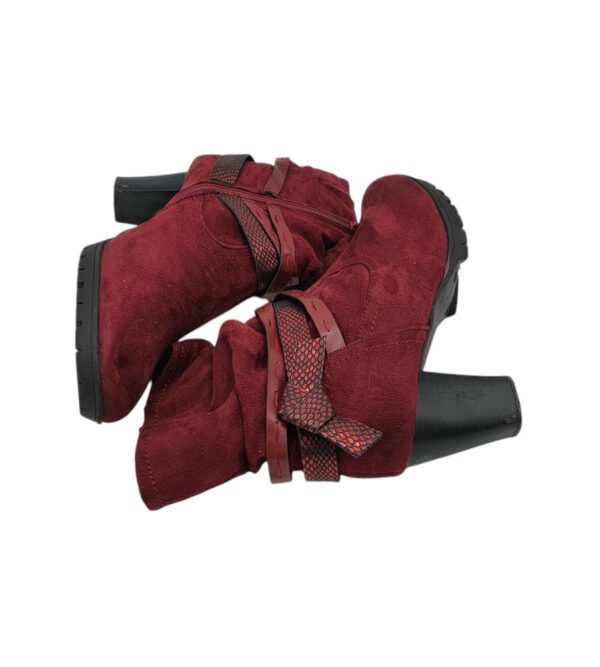 Cizme dama Citywalk 40, material textil, rosu - imagine 4