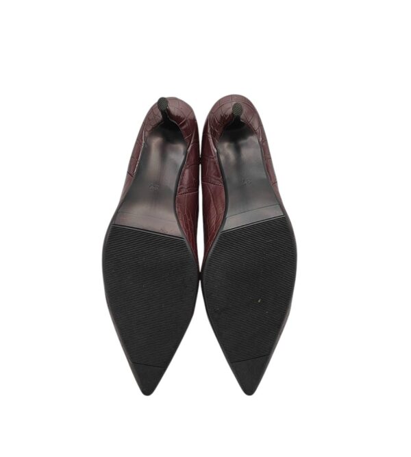 Cizme dama 37, imitatie de piele, visiniu - imagine 5