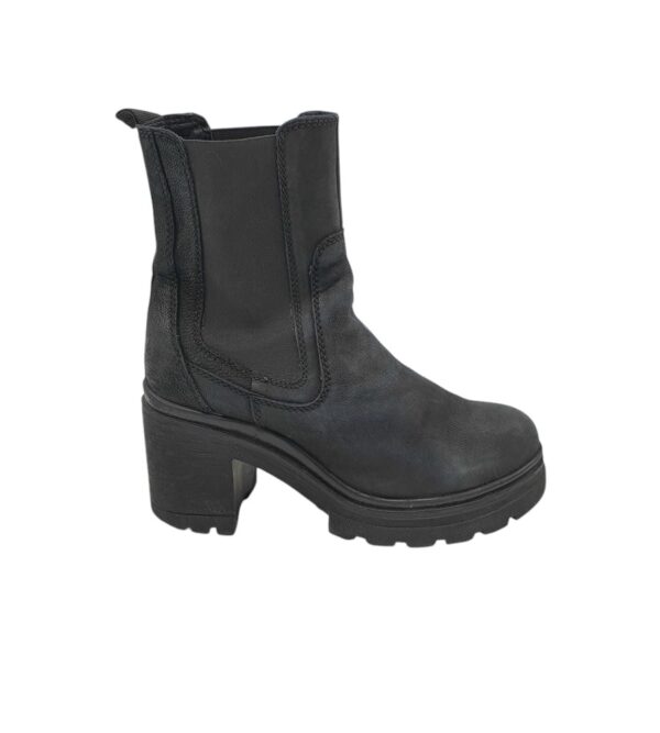 Botine dama 40, piele, imitatie de piele, negru - imagine 1