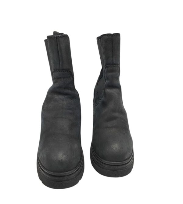 Botine dama 40, piele, imitatie de piele, negru - imagine 3