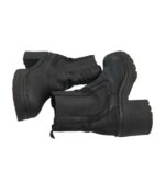 Botine dama 40, piele, imitatie de piele, negru - imagine 4