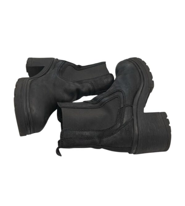 Botine dama 40, piele, imitatie de piele, negru - imagine 4