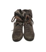 Botine dama Luftpolster 37, piele intoarsa, gri - imagine 3
