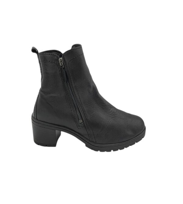Botine dama 38, piele, negru - imagine 1