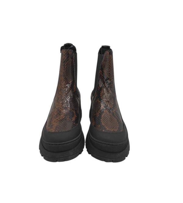 Ghete dama Last 37, piele, negru maro - imagine 3