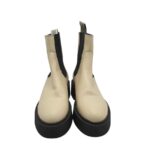 Botine dama Last 39, piele, material textil, bej - imagine 3