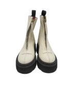 Ghete dama Last 37, piele, bej - imagine 3