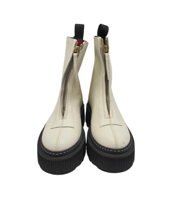 Ghete dama Last 37, piele, bej - imagine 3