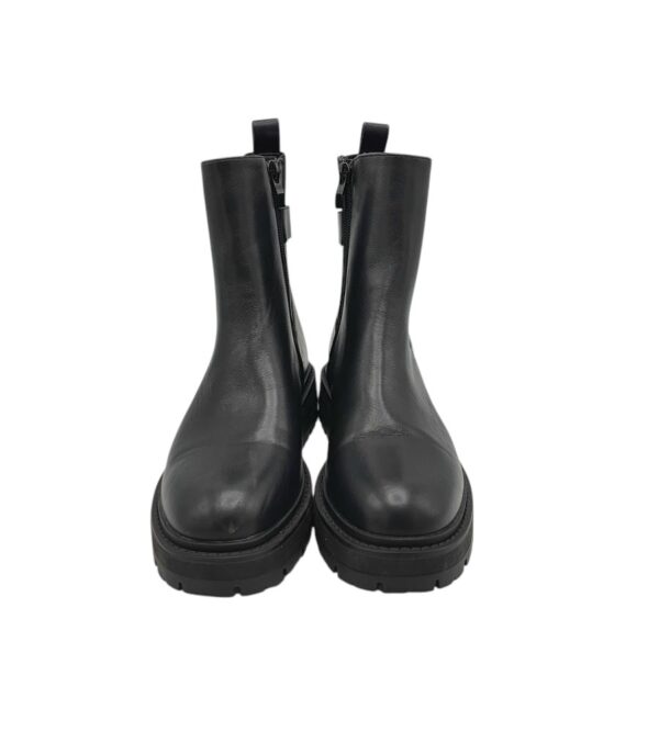 Botine dama 38, imitatie de piele, material textil, negru - imagine 3