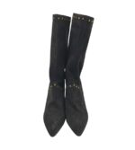 Cizme dama Gold 37, piele intoarsa, negru - imagine 3