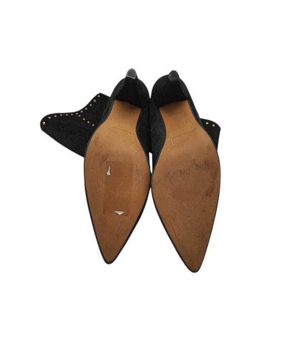 Cizme dama Gold 37, piele intoarsa, negru - imagine 5