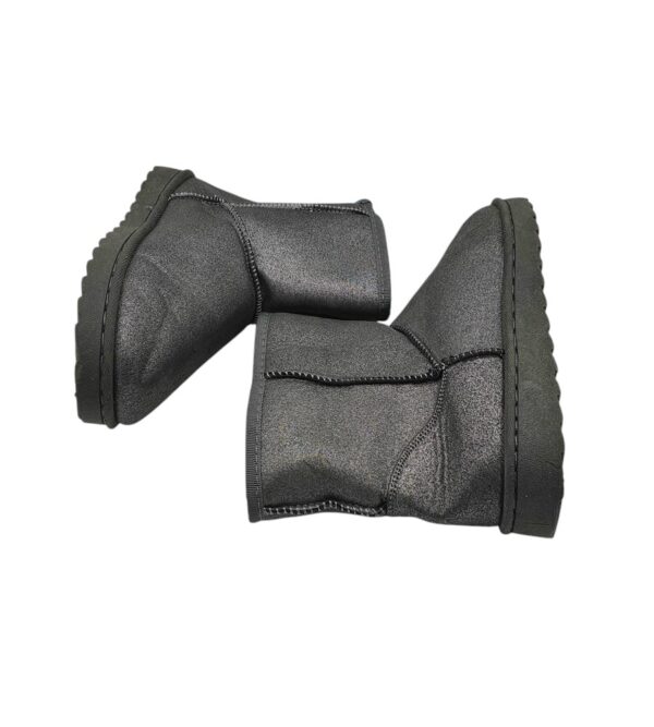 Cizme dama 37, imitatie de  piele, material textil, gri, imblanite - imagine 4