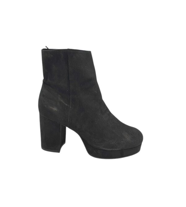Botine dama H&M 39, material textil, negru - imagine 1
