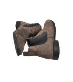 Botine dama Cox 39, piele intoarsa, bej - imagine 4