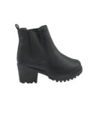 Ghete dama Krush, 42, imitatie de piele, material textil, negru
