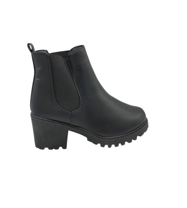 Ghete dama Krush, 42, imitatie de piele, material textil, negru - imagine 1