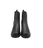 Ghete dama Krush, 42, imitatie de piele, material textil, negru - imagine 3