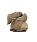 Cizme dama Ideal Shoes, 39, material textil, bej - imagine 4